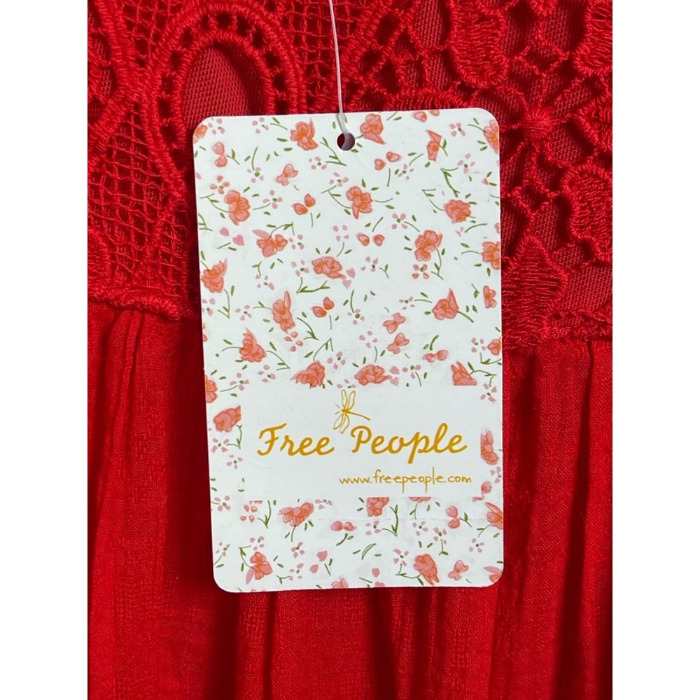 Free People Dress Women's 6 Rhapsody Crochet Lace Boho Fairy Western Maxi Dress - Picture 7 of 16